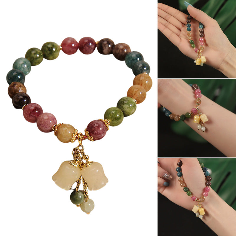 Natuurlijk gekleurde toermalijn armband