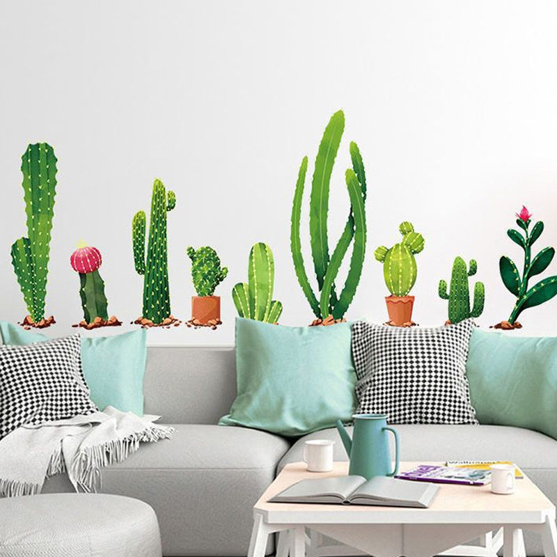 Groene plant 3D zelfklevende muursticker