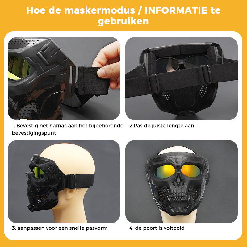 Skull Goggle rijmasker