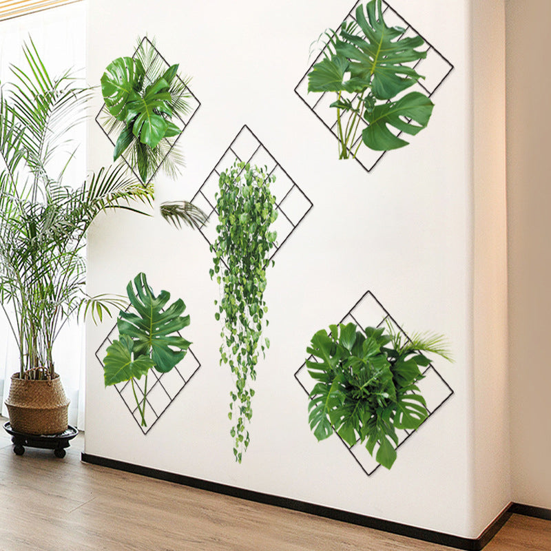Groene plant 3D zelfklevende muursticker