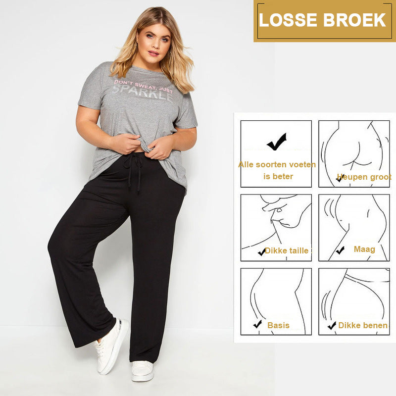 Losse broek in grote maten