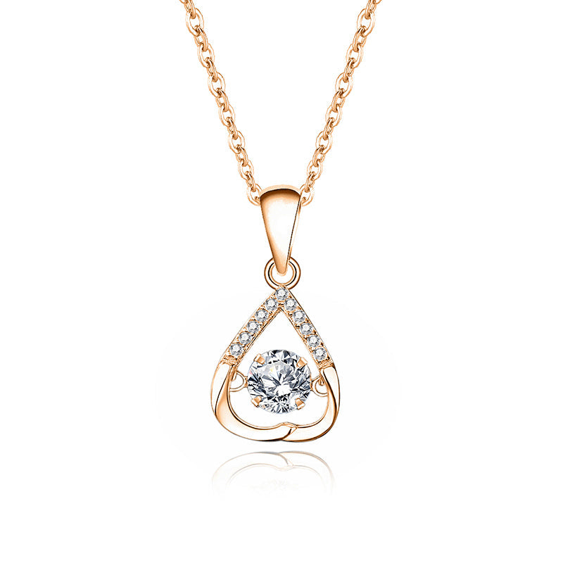 Sprankelende zirkonia hart ketting