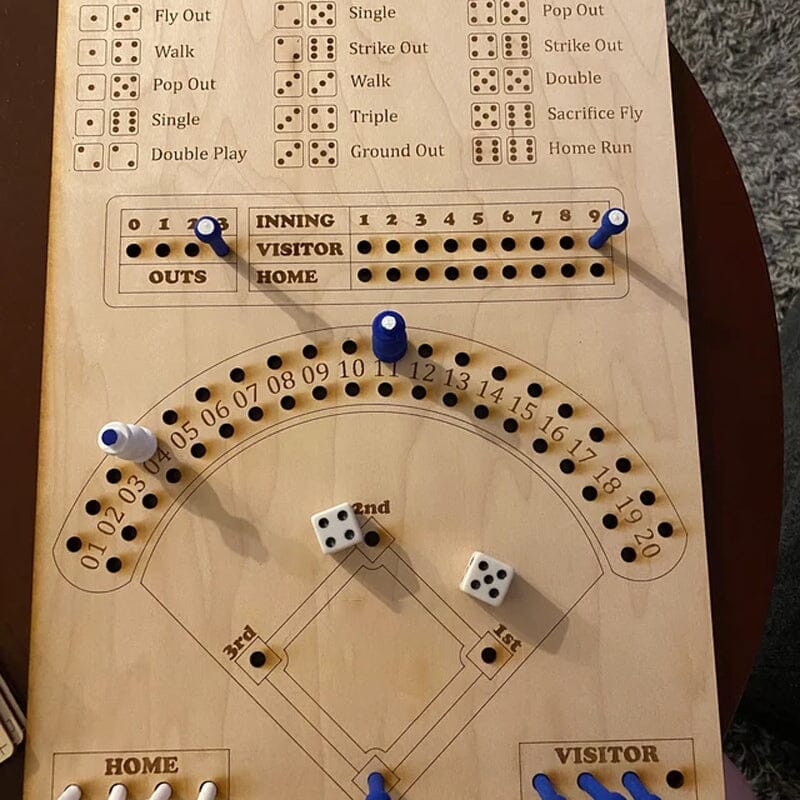 Honkbal dobbelstenen bordspel
