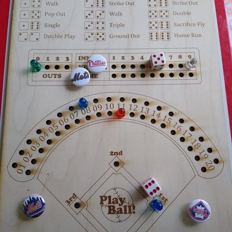 Honkbal dobbelstenen bordspel