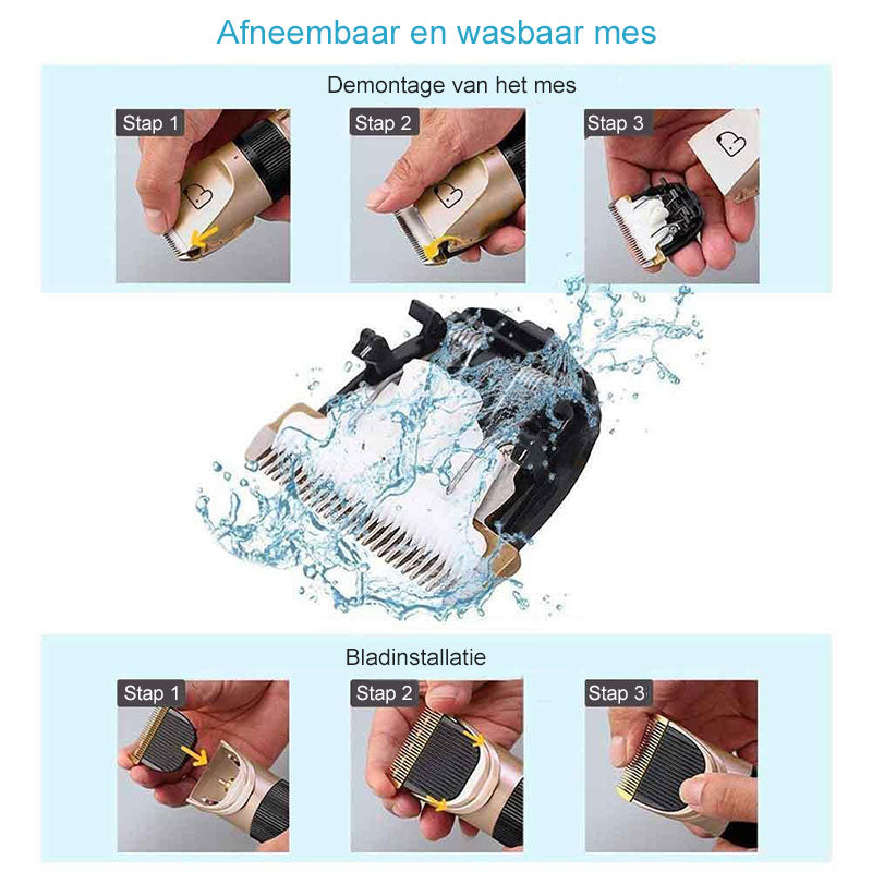 Professionele oplaadbare dierenhaartrimmer