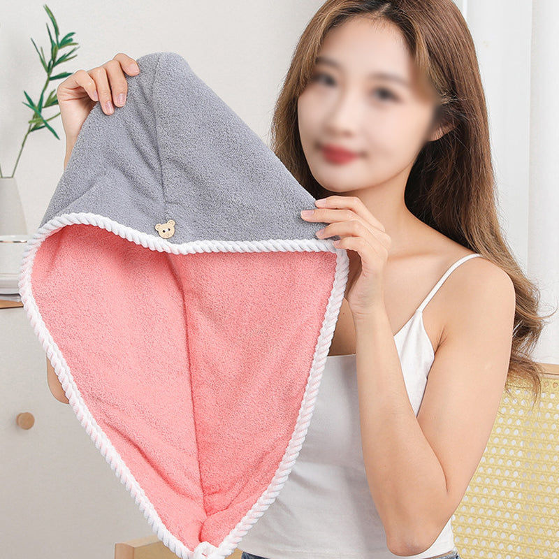 Dubbellaags koraalfluwelen sneldrogende haarkap