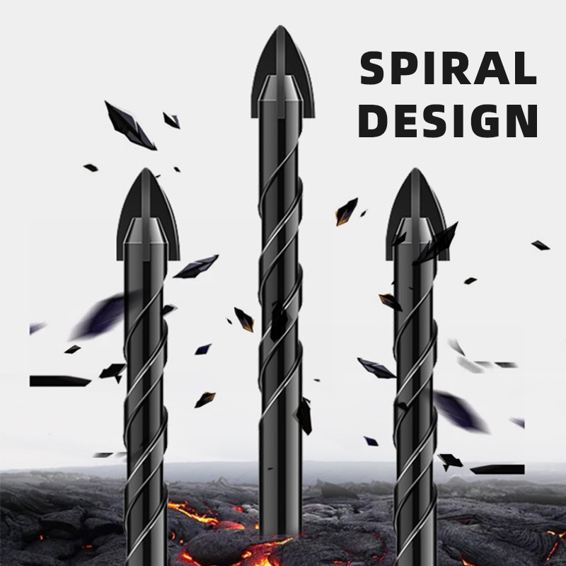 Driehoekboorset met zeshoekige schacht