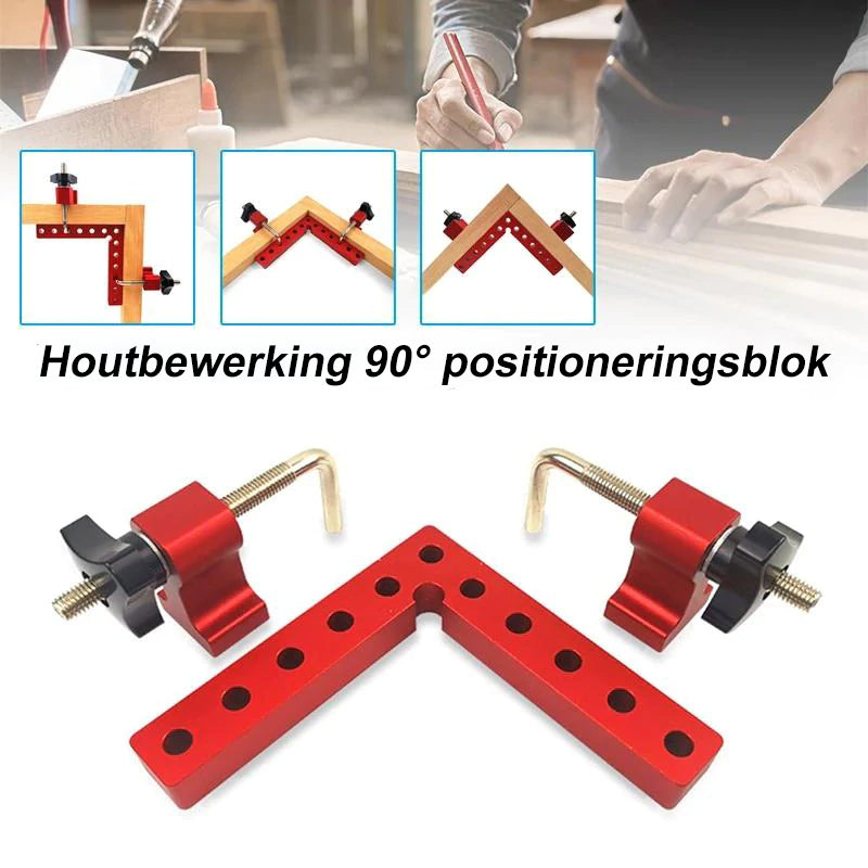 Rechte hoekversteller voor houtbewerking