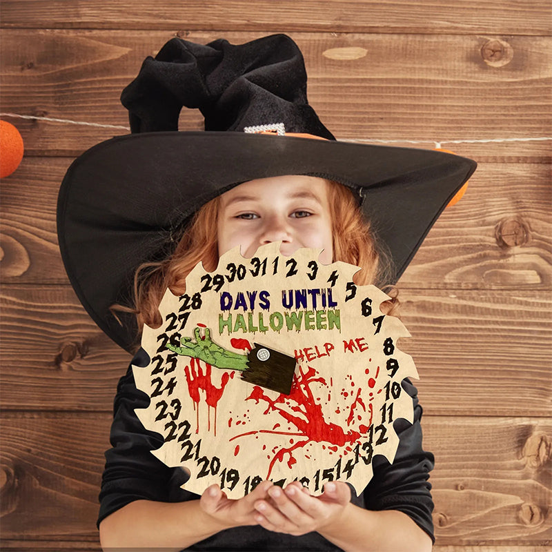 Halloween Countdown houten decoratie