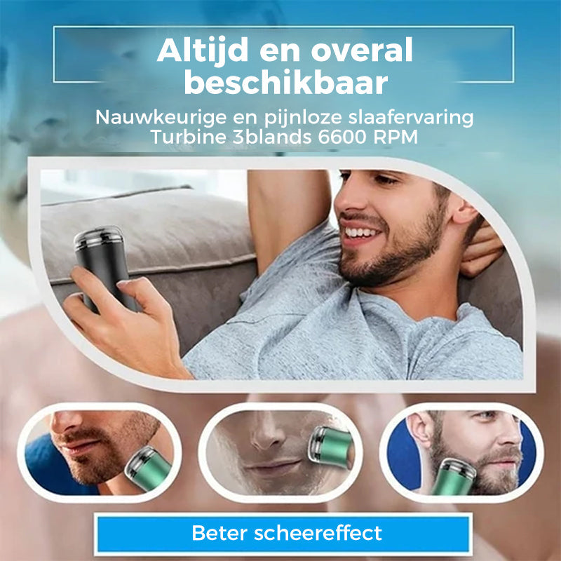 Wasbaar elektrisch scheerapparaat in zakformaat