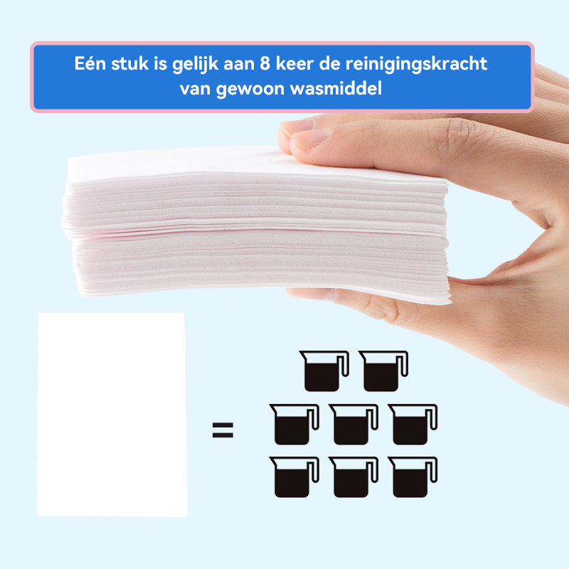 Wastabletten voor geurverwijdering en geurbehoud