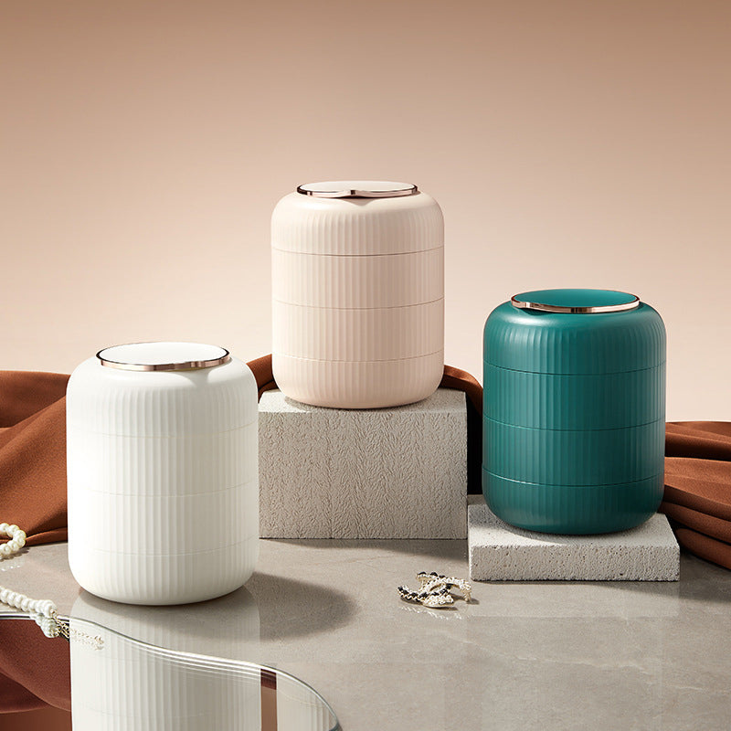 Meerlaagse roterende sieraden opbergdoos