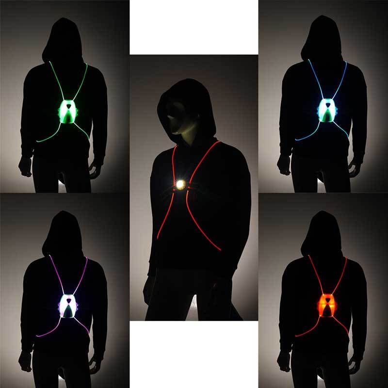 Meerkleurige verlichte reflecterende riem