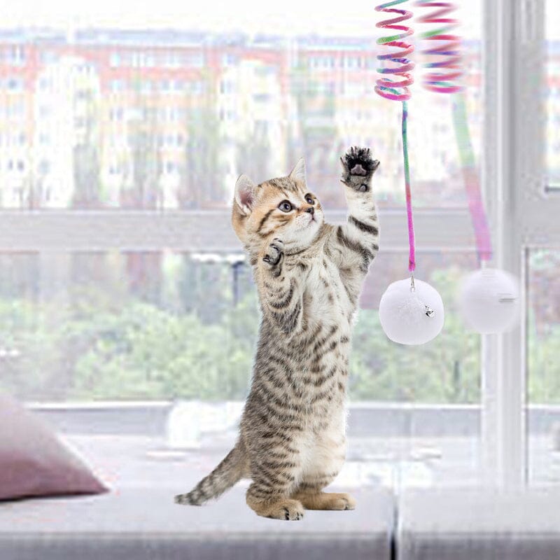 Hangend lente pluche kattenspeeltje