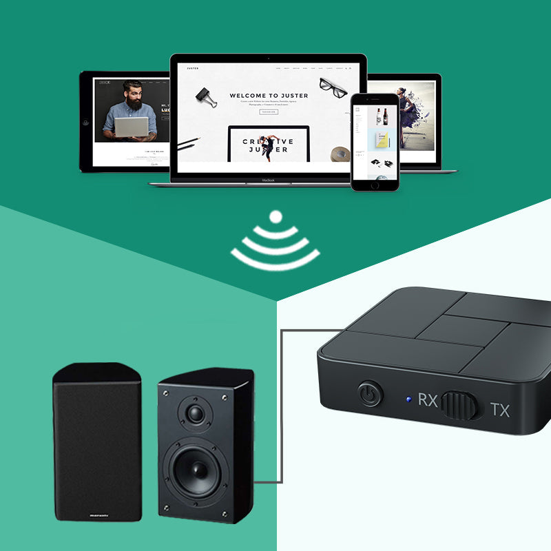 Bluetooth 5.0-audiozender en -ontvanger
