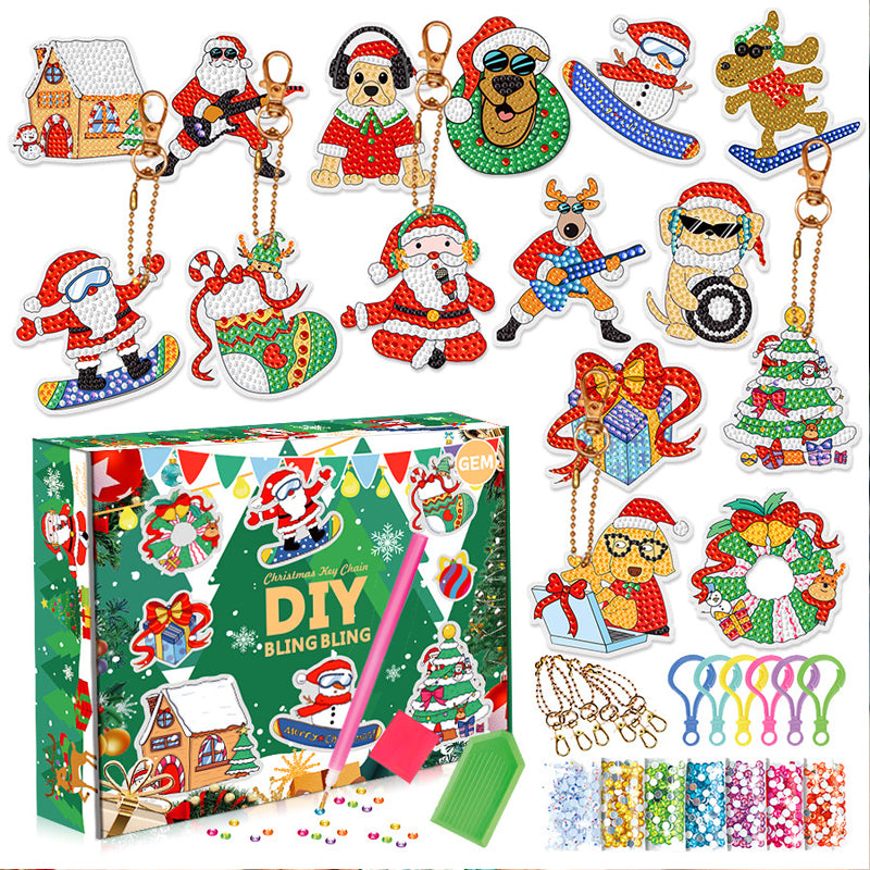 Kerst diamant schilderij sticker kit