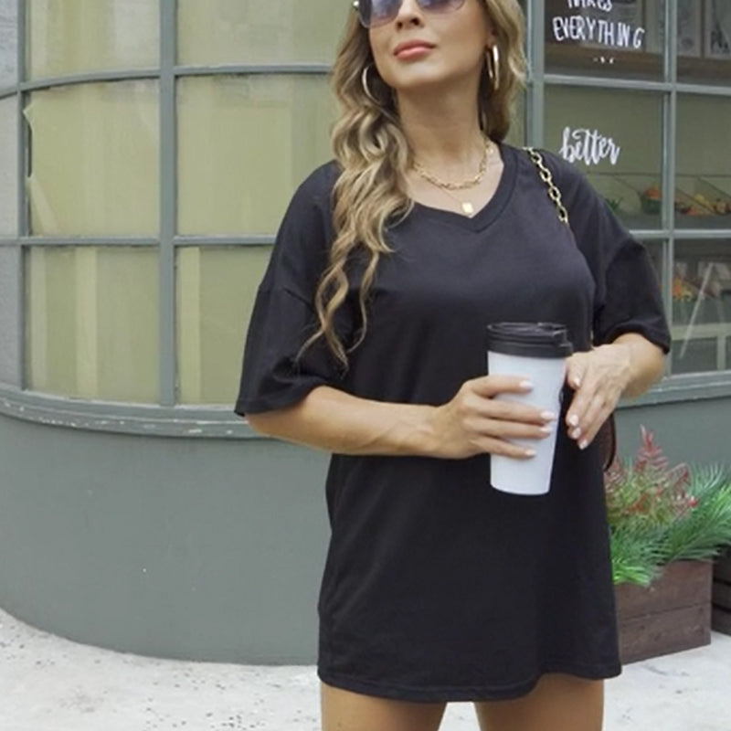 Dames T-shirt met V-hals