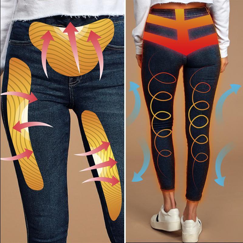 Fleece-Lined Denim Leggings