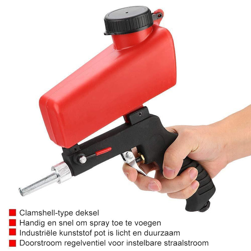 Draagbare zwaartekracht zandstraalmachine