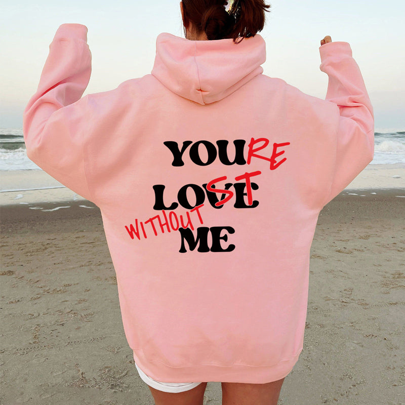 Effen sweatshirt met letterprint