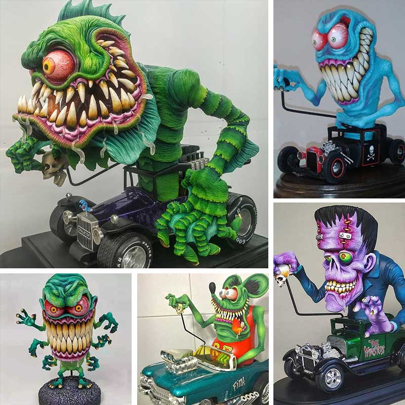 Boos monster standbeeld