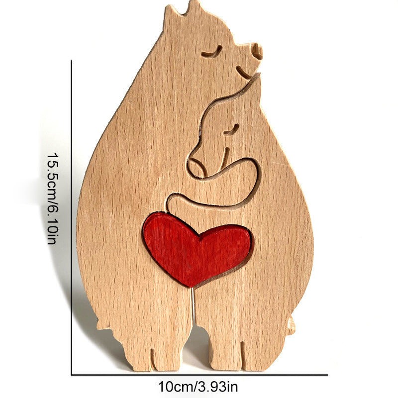 Moederdag dier houten ornament