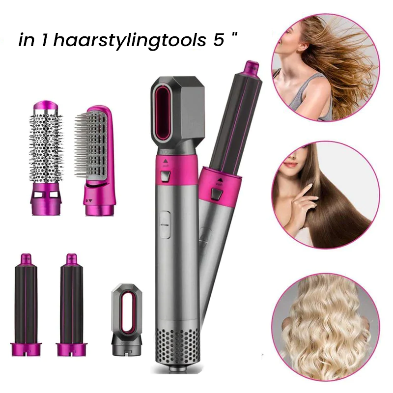 5 in 1 professionele multifunctionele haar styling gereedschap