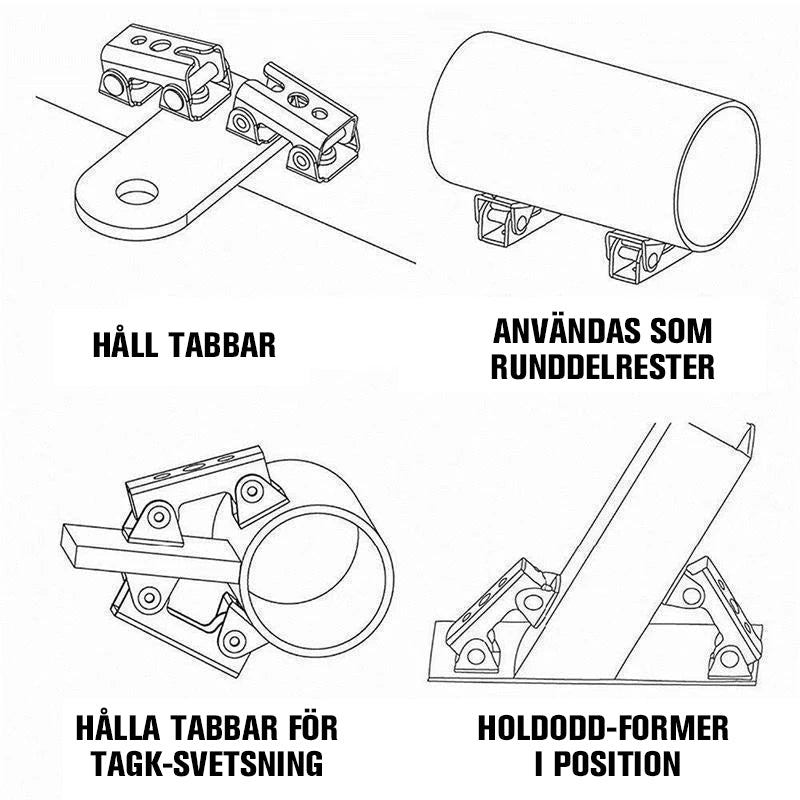 Verstelbare magnetische lashouder (2 stukken/set)