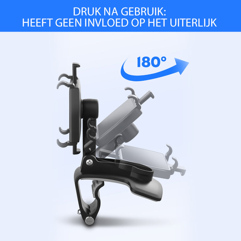 Telefoonhouder met kentekenplaat in het dashboard