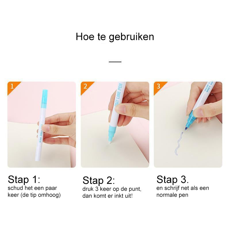 Contour markeerstift, 8 kleuren