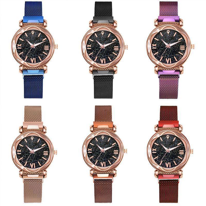 Luxe polshorloge met sterrenhemel voor dames