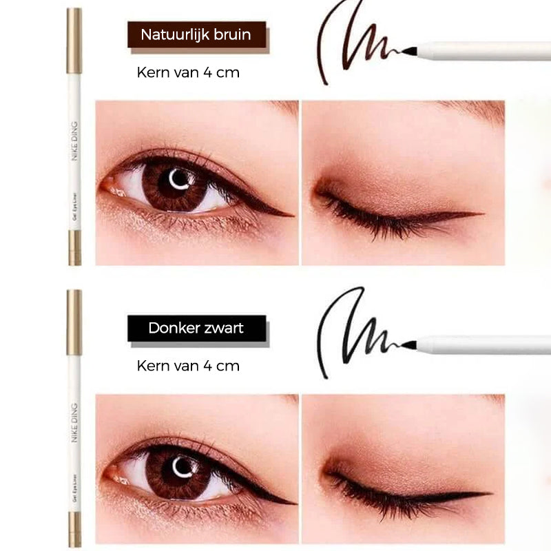 Sneldrogende en waterdichte eyeliner