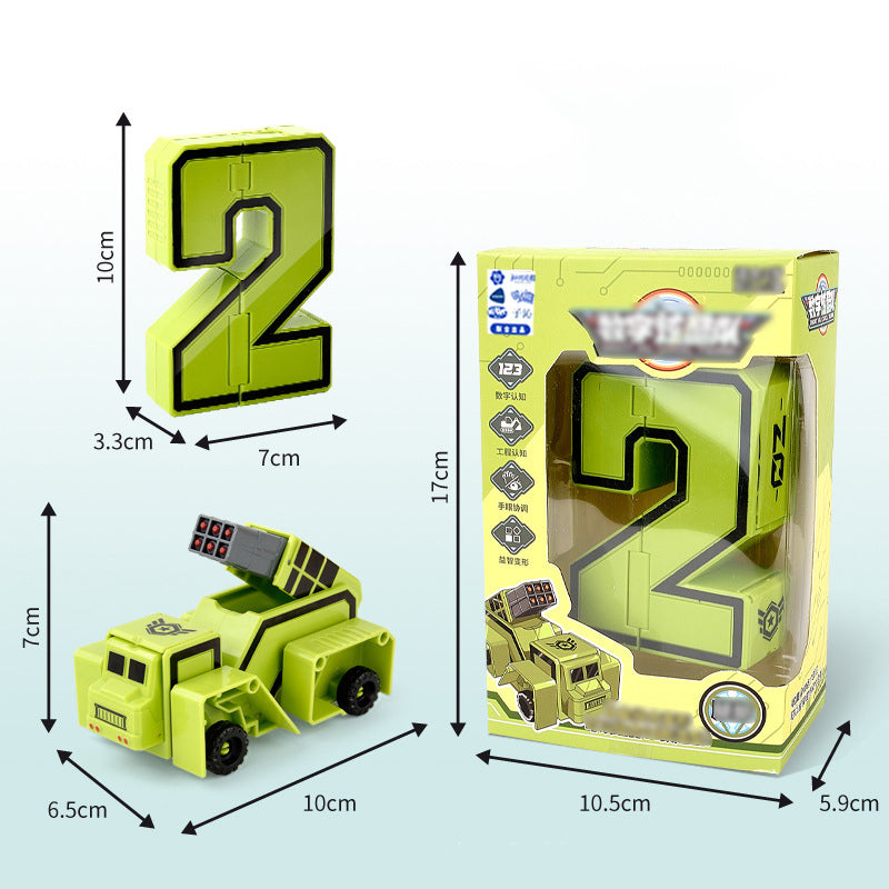 Speelgoedvervorming Nummer Transform Robot