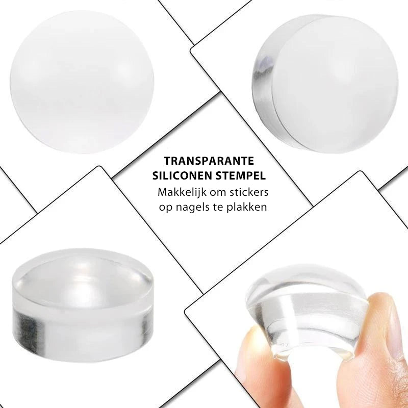 Nagel Kunst Stickers Stempelset