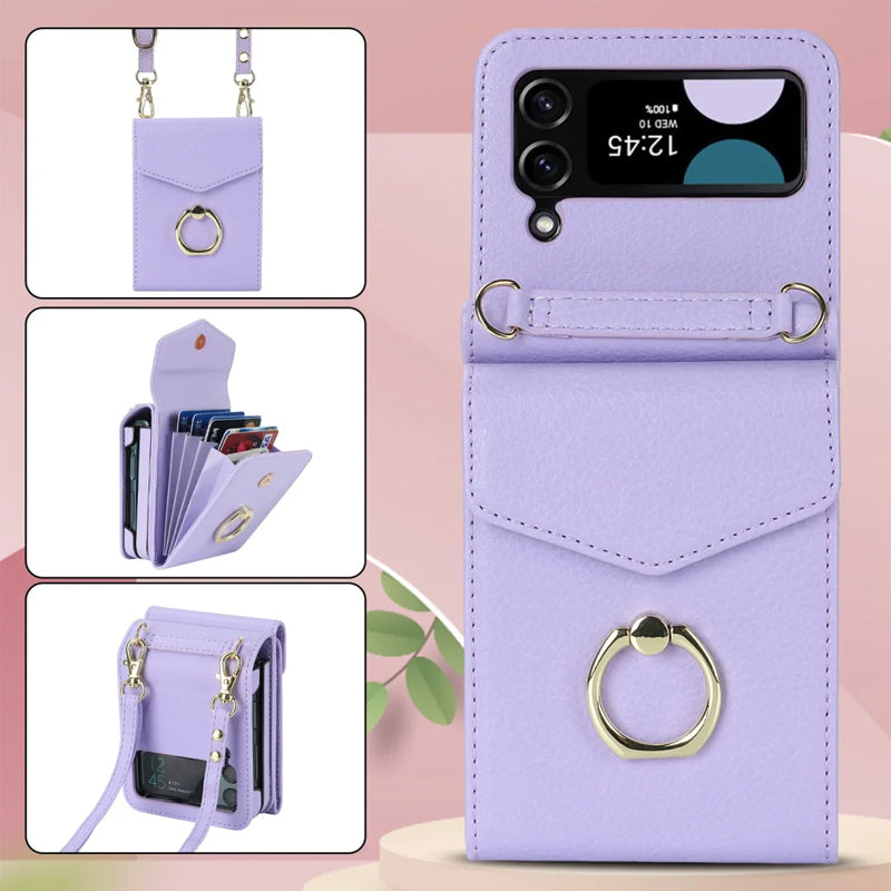 Z Flip5 Opvouwbare Messenger-telefoonhoes voor Samsung Flip4