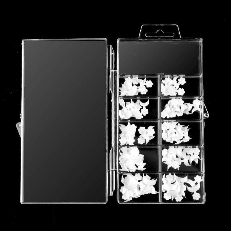 Glue-On French Manicure Nails Kit (100 stuks)