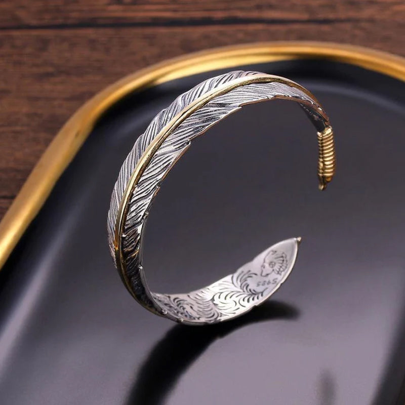 Vintage veren armband