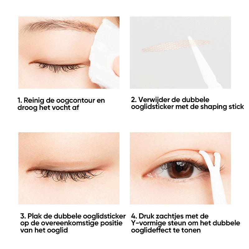 Set onzichtbare ooglidstrips