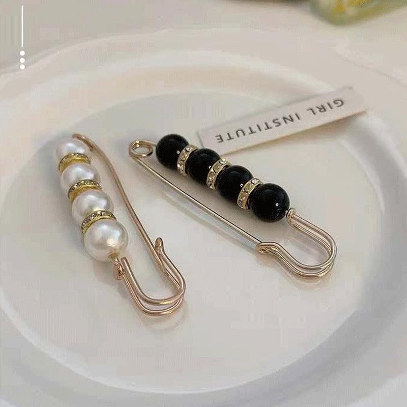 Fancy strass parels veiligheidsspeld broche