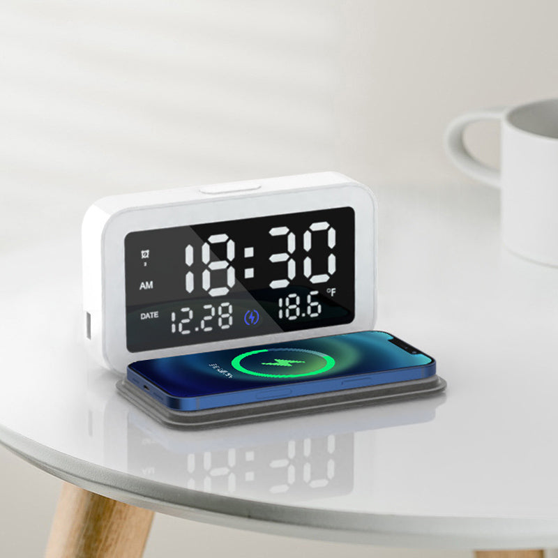 Multifunctionele draadloze oplaadklok