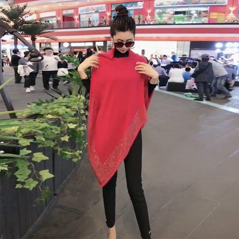Dames Shawl van glanzende wol