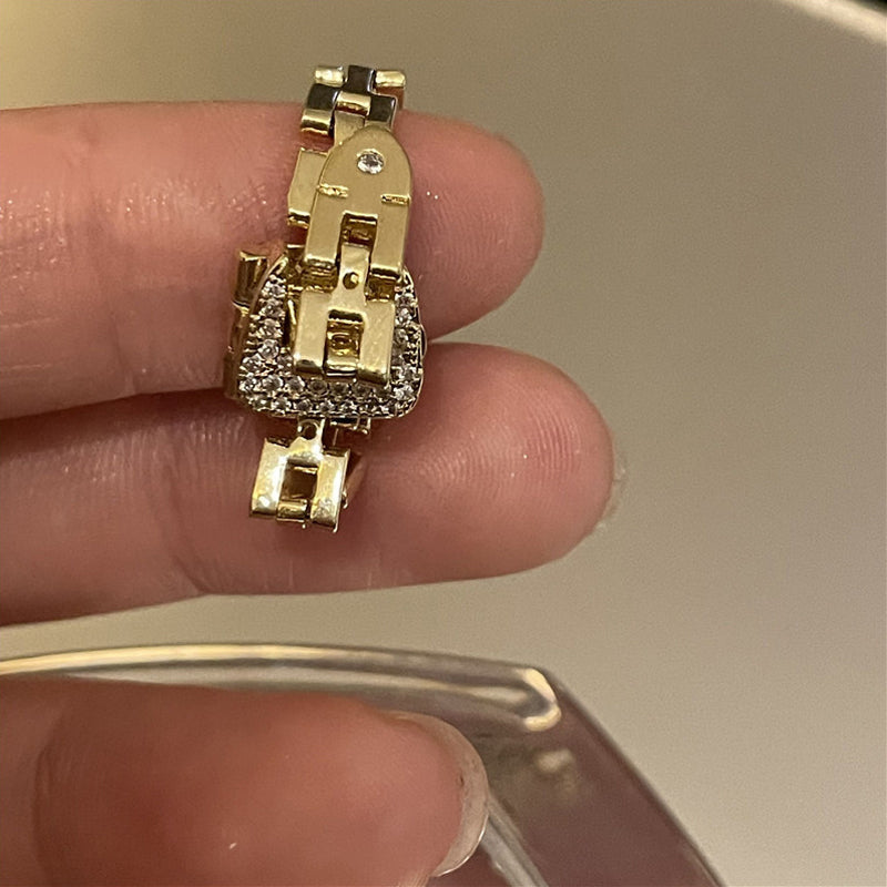 Ketting riem gesp-ring