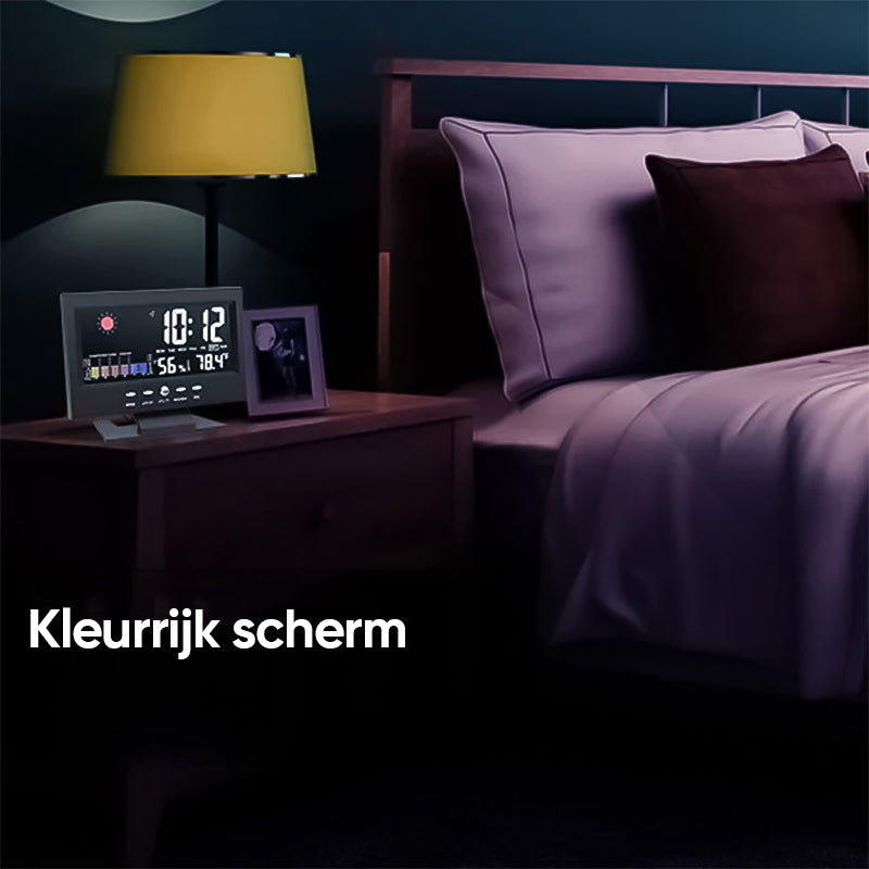 Digitale LED-temperatuur-vochtigheidsmonitor Wekker