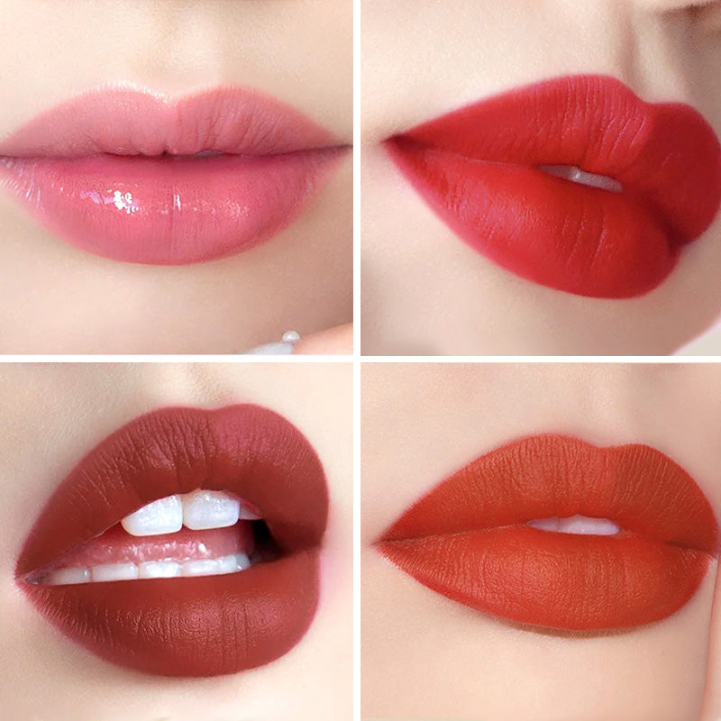 Fluwelen matte lippenstiftset met glamourketting zakje