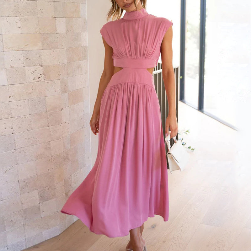 Cutout at the waist vacation midi dress