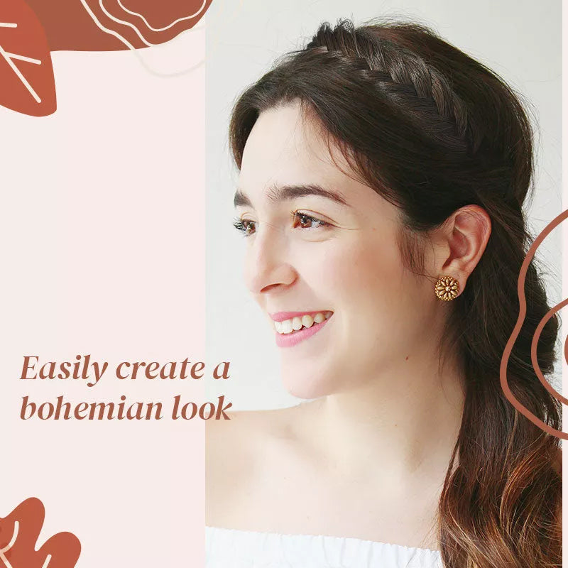 Pluizige visgraat pruik hoofdband