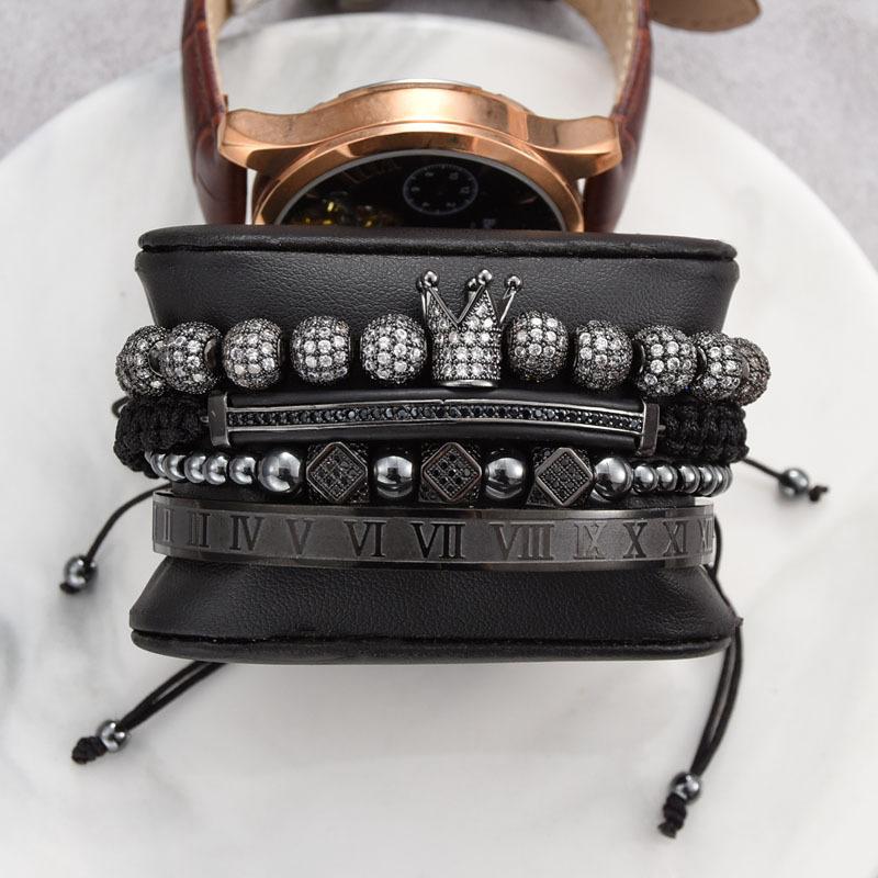 Zirkoon kroon combinatie vierdelige armbanden