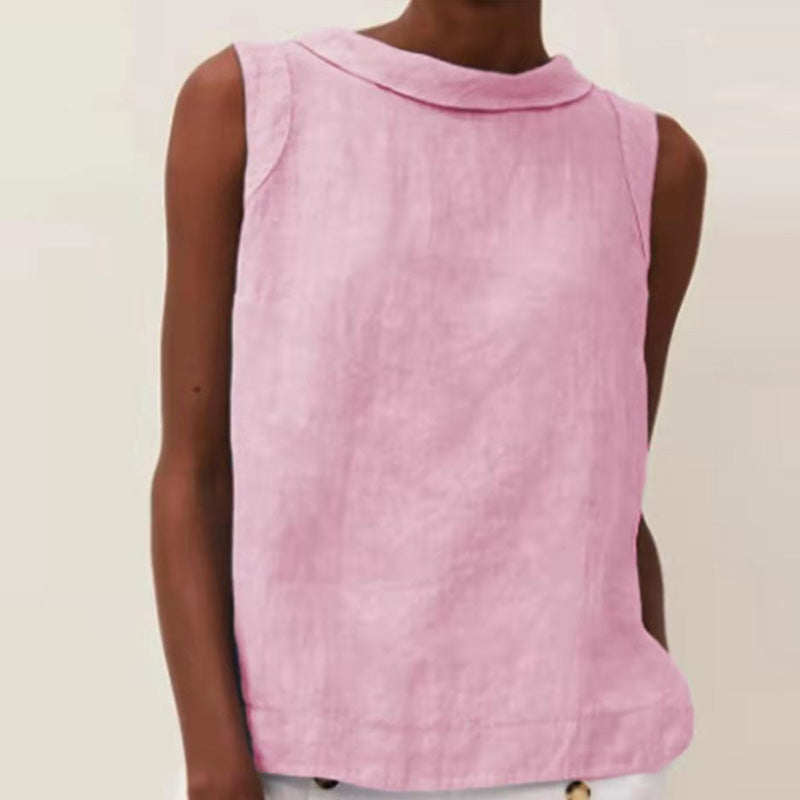 Casual mouwloze tanktop in effen kleur