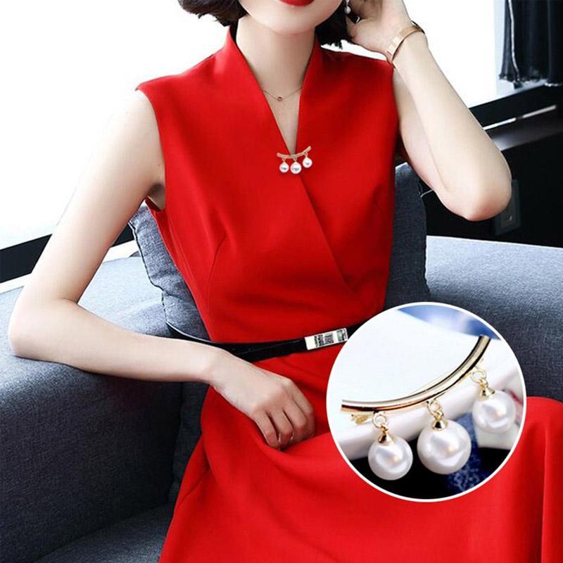 Nagelvrije Parel Sjaal Ring Taille Gesp