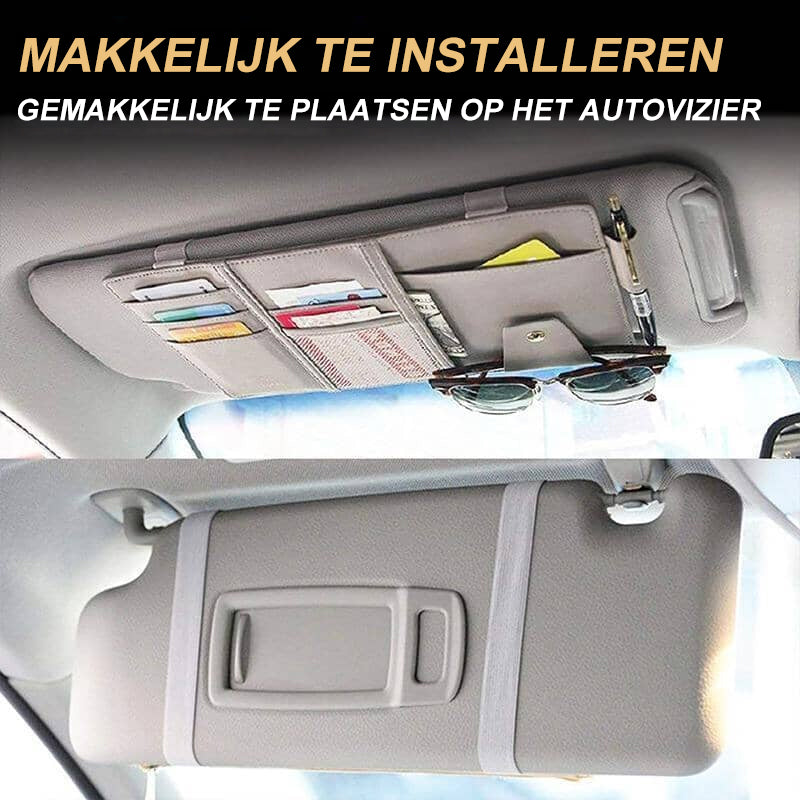 Alles-in-één auto zonneklep organizer